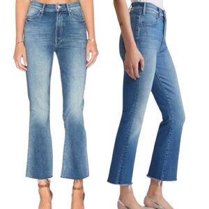 MOTHER The Hustler Ankle Fray Jeans in Smoke ‘Em Wash Size 26